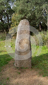 Big megalithic menhirs of sorgono - prenuragic