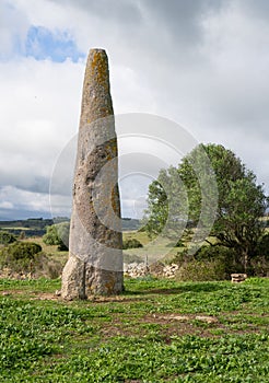 Big megalithic menhirs of sorgono , sardinia central - prenuragic