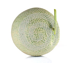 Big melon full ball on white background.