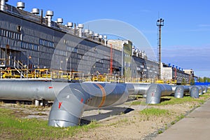 Big metal gas pipes