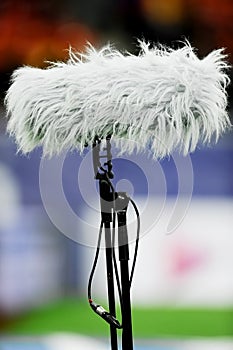 Big microphone on sport arena