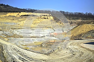 Big mine with yellowish soil