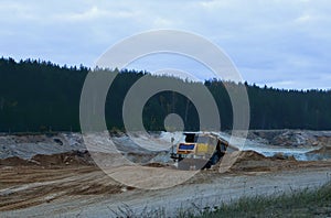 Big mining dumping truck.