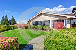 Big modern house with curb appeal