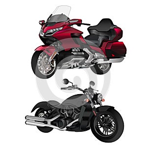 Big Motorcycle Honda Goldwing vector images