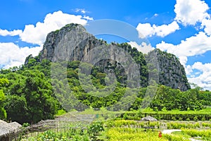Big mountain named Khao Chakan in Sa Kaeo, Thailand