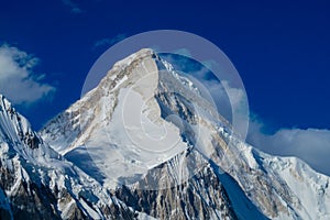 Big mountain snow peak Khan-Tengri in Tian Shan mountains