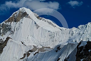 Big mountain snow peaks in Tian Shan mountains