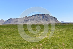 Mountains on the way to GrundarfjÃÂ¶dur in the west of Iceland photo