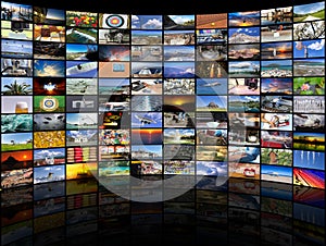 Big multimedia video and image wall