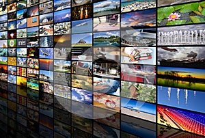 Big multimedia video and image wall