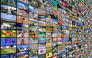 Big multimedia video and image wall
