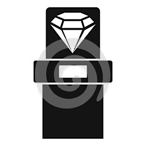 Big museum diamant icon, simple style