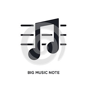 big music note isolated icon. simple element illustration from ultimate glyphicons concept icons. big music note editable logo