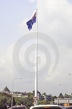 Big New Zealand flag in Tauranga, Bay Of Plenty