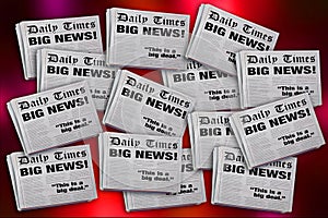 Big News Headlines Background Newspapers Announcements photo