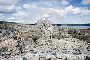 Big Obsidian Flow Rocks