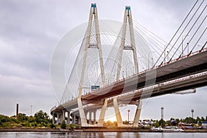 Big Obukhovsky cable-stayed bridge, Neva river