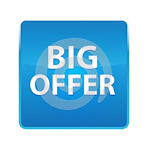 Big Offer shiny blue square button