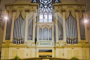 big old beautiful organ in church