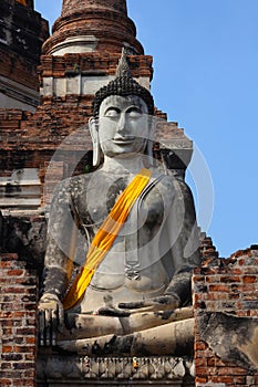 Big and old Buddha statue