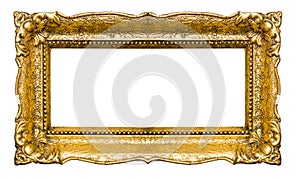 Big and old gold picture frame