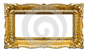 Big and old gold picture frame