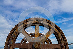 Big and Old Machinery Gears