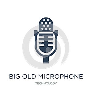 big old microphone icon in trendy design style. big old microphone icon isolated on white background. big old microphone vector