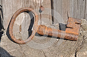 Big old rusty key