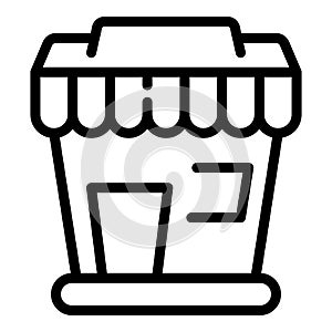 Big online store icon outline vector. Shop sale