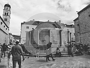 Big Onofrio Fountain, Velika Onofrijeva chesma, Dubrovnik, Croatia. Water supply established during the Quattrocento