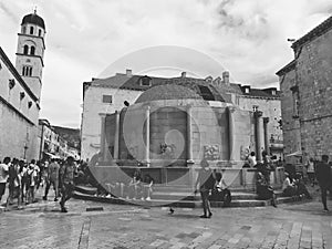 Big Onofrio Fountain, Velika Onofrijeva chesma, Dubrovnik, Croatia. Water supply established during the Quattrocento