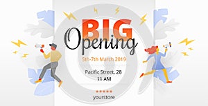 Big Opening Vector Template