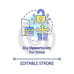 Big opportunity for smes concept icon