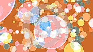 Big orange bokeh bubbles. Colorful orange light bubble divine dimension bokeh blur abstract orange