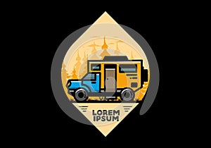 The big overland car illustration design