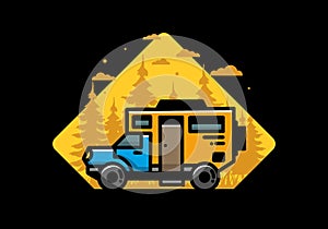 The big overland car illustration design