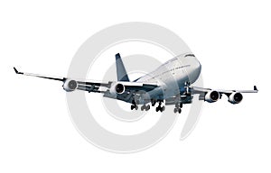 Big passenger aircraft on white