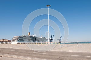 Big passenger ship in Cadiz port