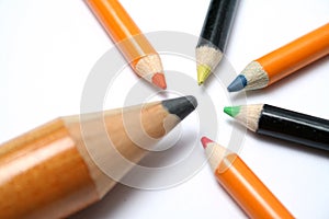 Veľký ceruzka päť malé farba ceruzky na uhlopriečka 
