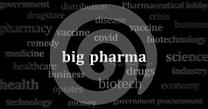 Big Pharma headline titles media with seamless loop