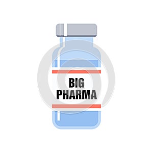 Big pharma medicine bottle