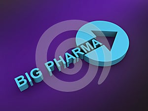 big pharma word on purple