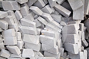 Big pile of bricks isolated