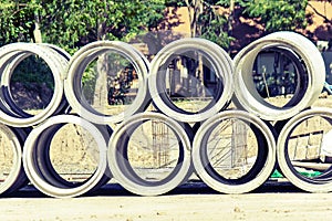 Big pipe cement vintage