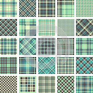 Big plaid pattern set