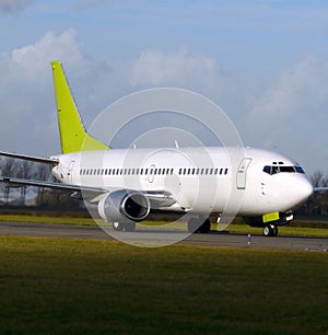 Big plane rolling by