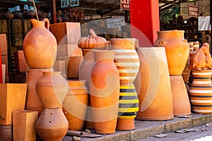 Big plant pots in the small town of Raquira. The City of Pots