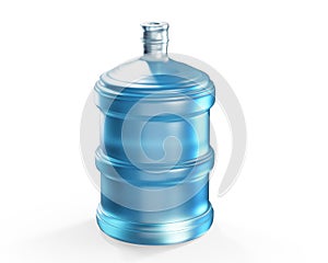 Big plastic barrel, gallon bottle for office water cooler. 3D render